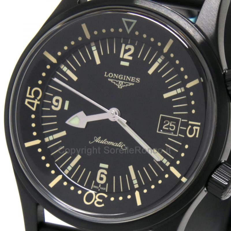 LONGINES LEGEND DIVER 42MM NERO PVD AUTOMATICO
