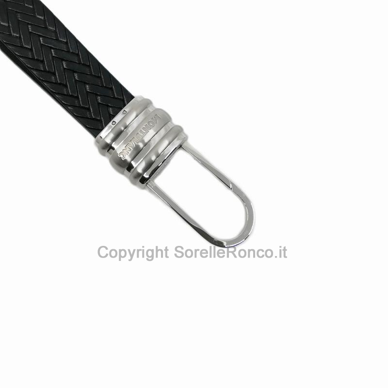 PORTACHIAVI MONTBLANC IN PELLE INTRECCIATA NERA