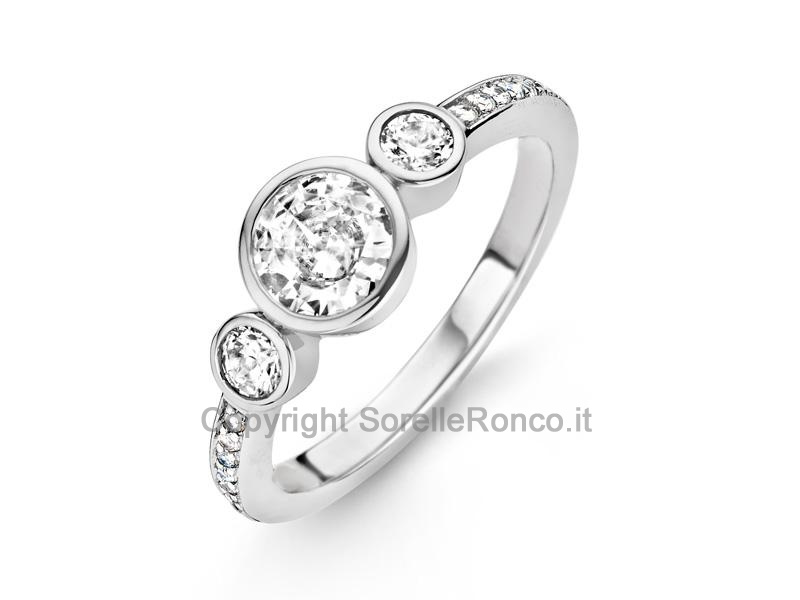 ANELLO TRILOGY ARGENTO TI SENTO MILANO