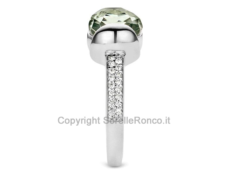 ANELLO ZIRCONE VERDE TI SENTO MILANO