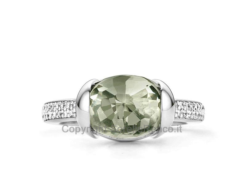 ANELLO ZIRCONE VERDE TI SENTO MILANO