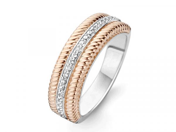 12081ZR - Anello Ti Sento Milano Fasce Oro Rosa
