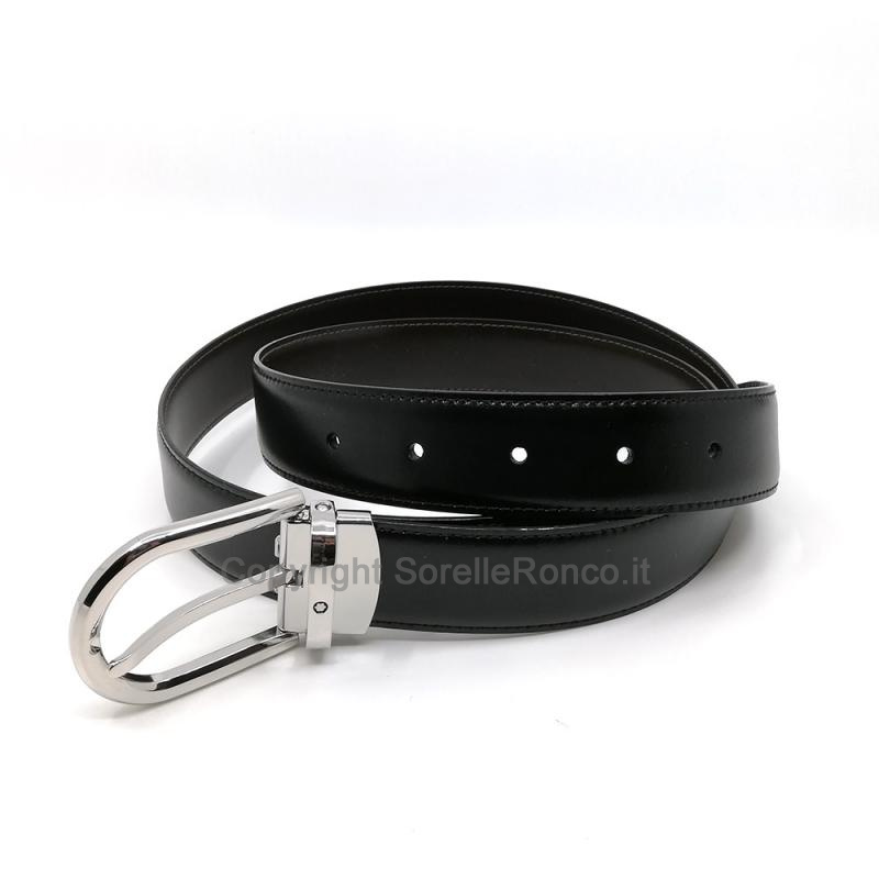 CINTURA MONTBLANC PELLE NERA