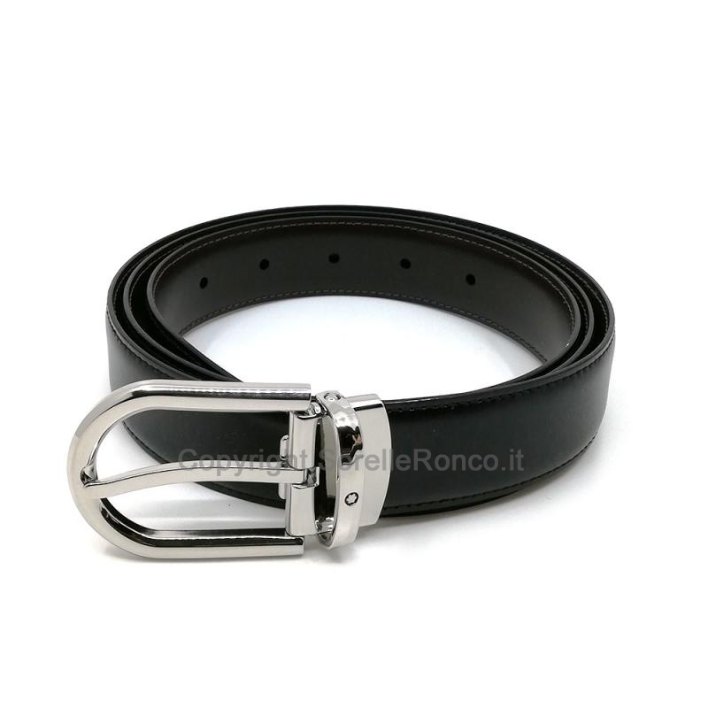 CINTURA MONTBLANC PELLE NERA