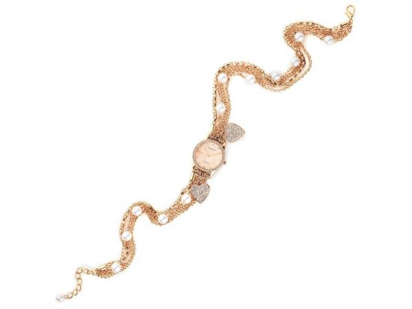 15170 - Ottaviani al Quarzo Oro Rosa Multicatena e Charms