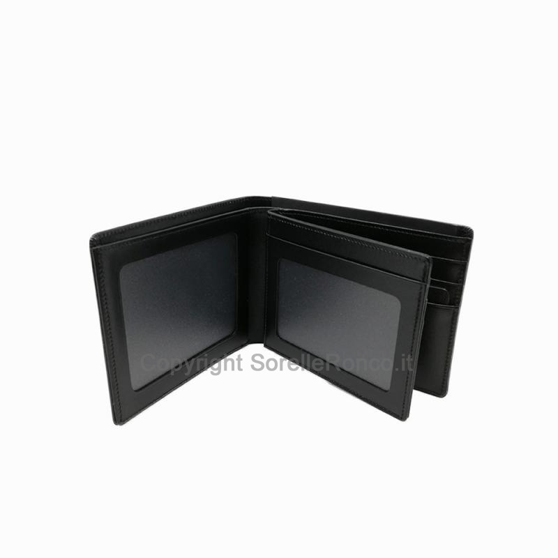 PORTAFOGLIO MONTBLANC 6CC POCKET PELLE NERO
