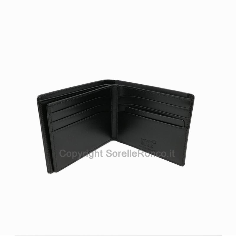 PORTAFOGLIO MONTBLANC 6CC POCKET PELLE NERO