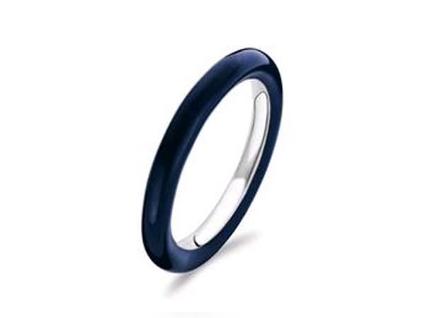 1848BE-56 - Anello Ti Sento Milano Smaltato Blu
