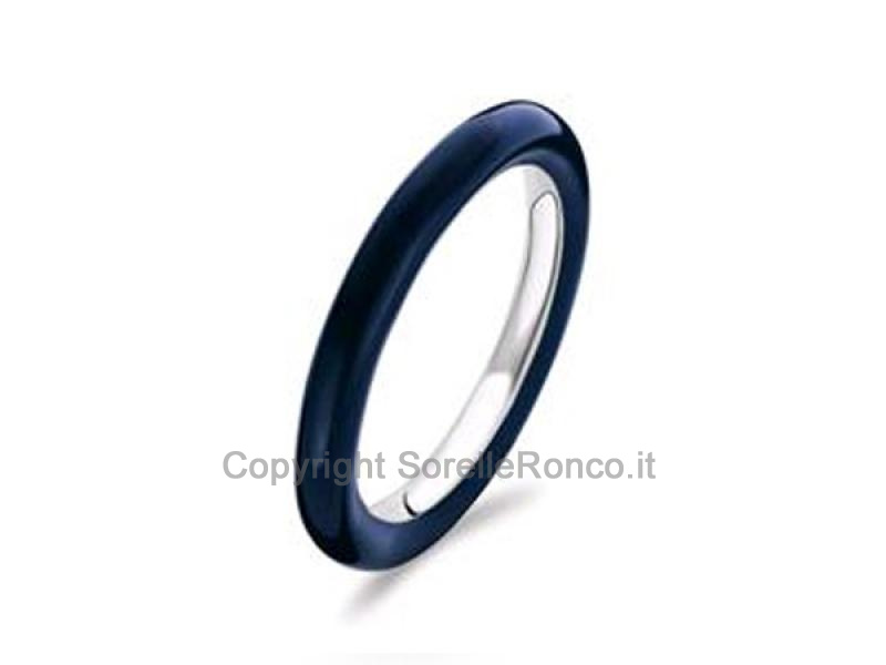 ANELLO TI SENTO MILANO SMALTATO BLU