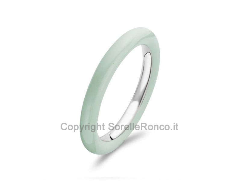 ANELLO TI SENTO MILANO SMALTATO VERDE