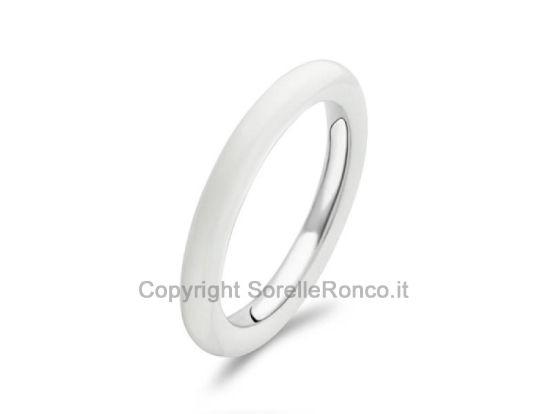 ANELLO TI SENTO MILANO SMALTATO BIANCO