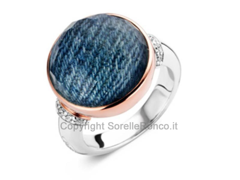 ANELLO LA VITA AL SOLE CON ZIRCONE BLU