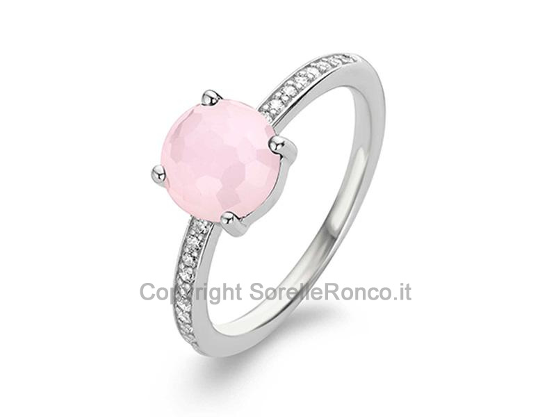 ANELLO TI SENTO MILANO ARGENTO E ZIRCONI