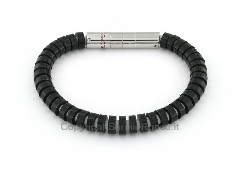 DUCATI BRACCIALE ACCIAIO GOMMA NERO