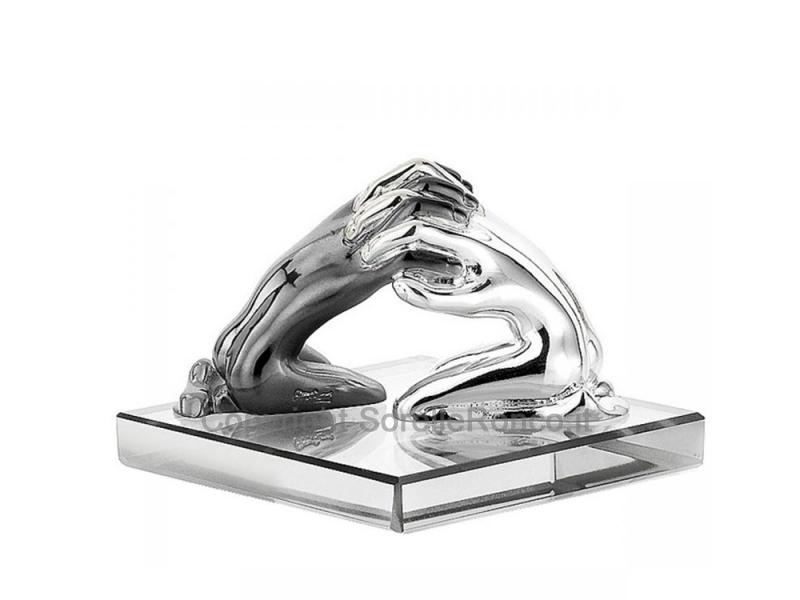 SCULTURA OTTAVIANI FUSIONE BASE VETRO 7X2,7CM