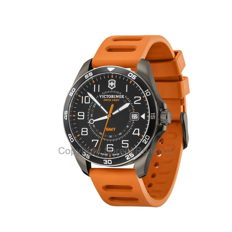 VICTORINOX FIELDFORCE GMT NERO ARANCIO 42MM
