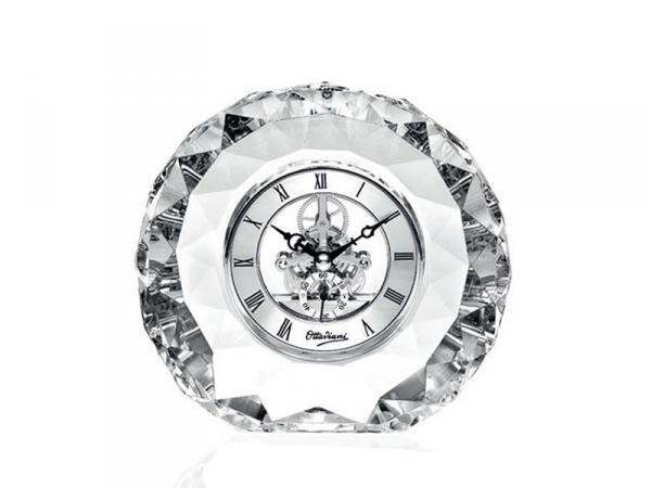29738 - Orologio Ottaviani da Tavolo Tondo in Cristallo