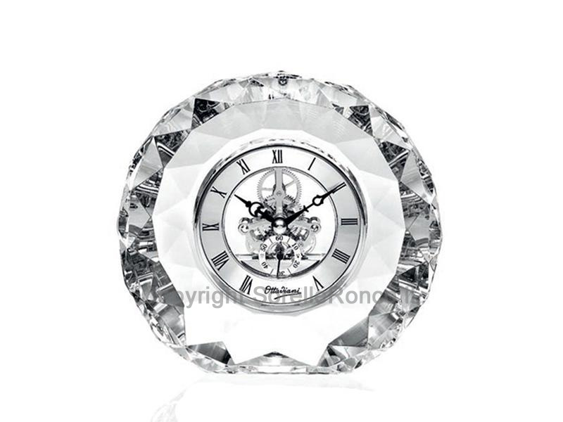 OROLOGIO OTTAVIANI DA TAVOLO TONDO IN CRISTALLO