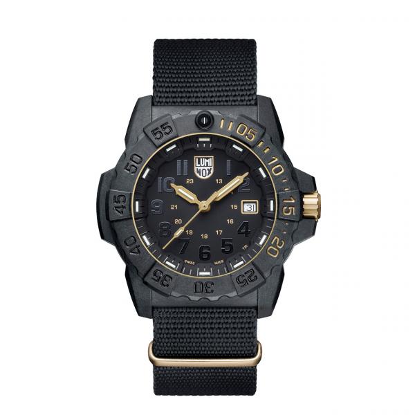 XS-3501-GOLD-SET - Luminox Sea Navy Seal Nero 45mm Dorato