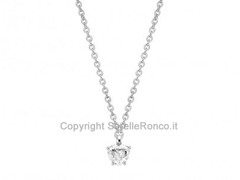 COLLANA CUORE ZIRCONE TI SENTO MILANO