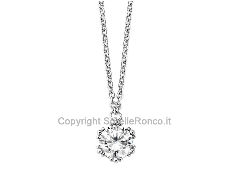 COLLANA TI SENTO MILANO ZIRCONE PENDENTE