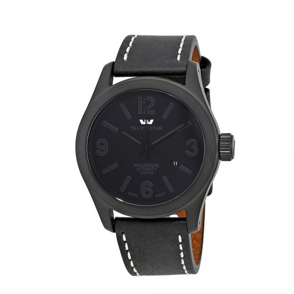3874-999-LB9B - Glycine Incursore Nero Pelle PVD 46 mm