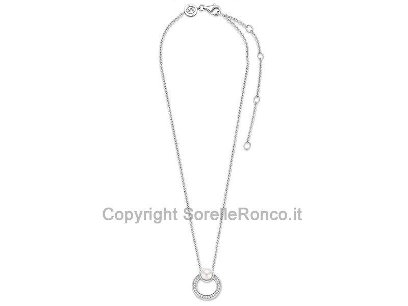 COLLANA PERLA ZIRCONI TI SENTO MILANO