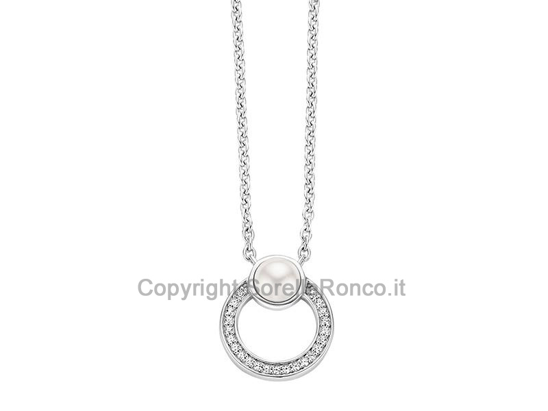COLLANA PERLA ZIRCONI TI SENTO MILANO