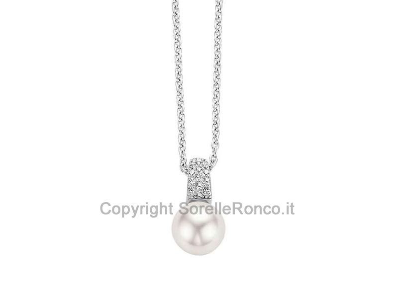 COLLANA TI SENTO MILANO PERLA ZIRCONI