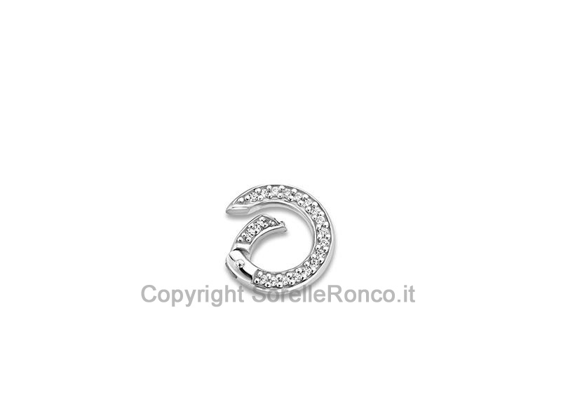 CHIUSURA COLLANA ZIRCONI E PORTA CHARM 