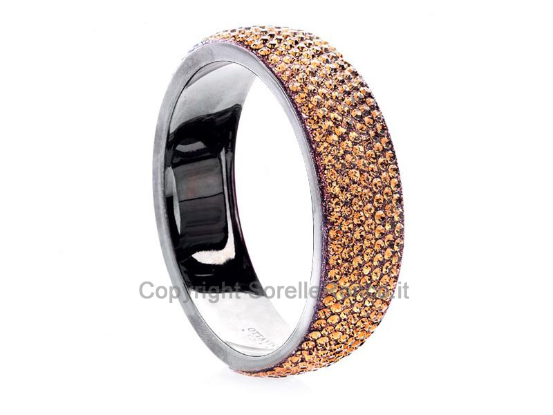 BRACCIALE OTTAVIANI STRASS MARRONI