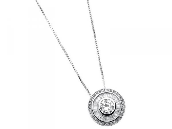 48897 - Collana Light Sun Argento e Zirconi
