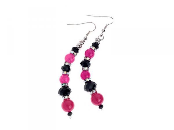 49711 - Orecchini Cristalli Perline e Strass