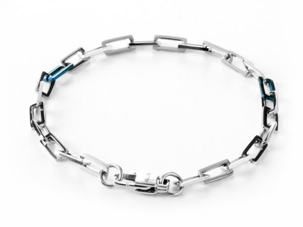 4UBR0852 - Bracciale 4US Catena IP Blue in Acciaio