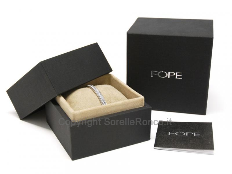 BRACCIALE FOPE OVALINA IN ORO BIANCO
