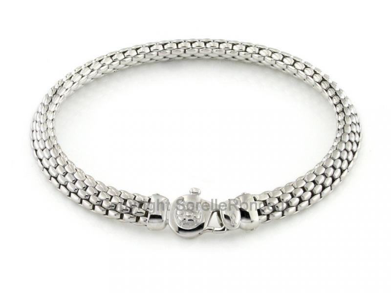 BRACCIALE FOPE OVALINA IN ORO BIANCO