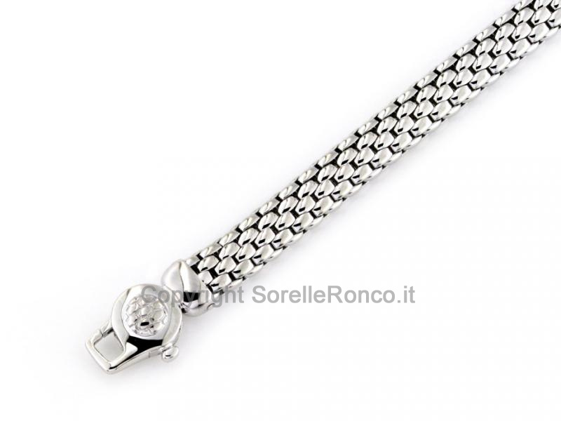 BRACCIALE FOPE OVALINA IN ORO BIANCO