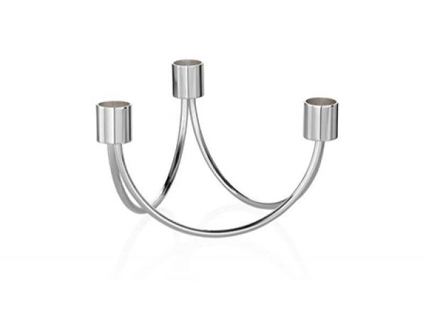 77276 - Portacandele Ottaviani Argentato Tripla Fiamma 9,8