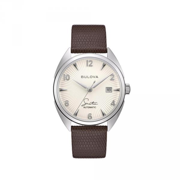 96B347 - Bulova Frank Sinatra Argento 39mm Pelle Marrone