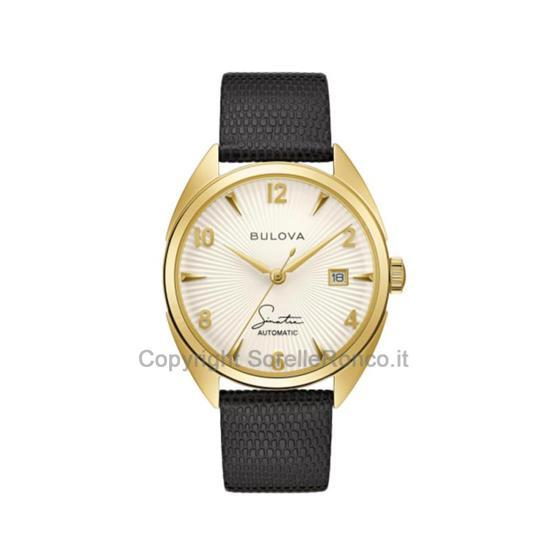 BULOVA FRANK SINATRA ARGENTO 39MM PELLE NERA