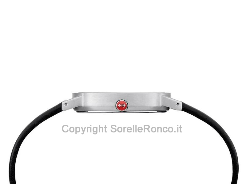 MONDAINE CLASSIC PURE BIANCO 40MM PELLE NERA/ROSSA