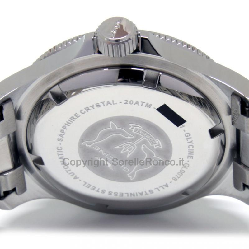 GLYCINE COMBAT SUB ACCIAIO GRIGIO ROSSO 42MM