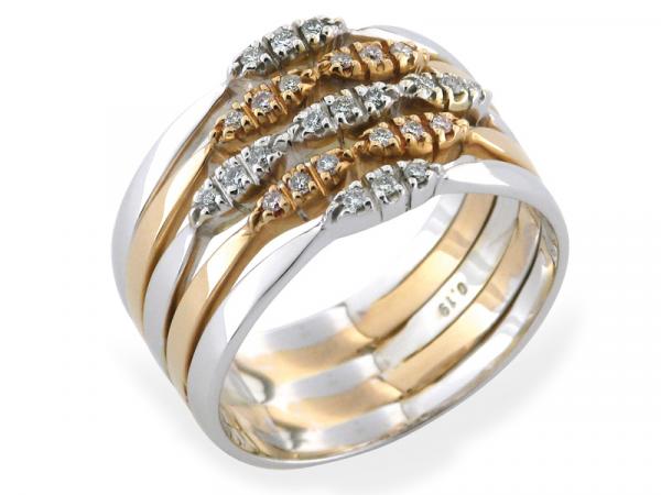 CF00162 - Anello in Oro Bianco e Oro Rosa