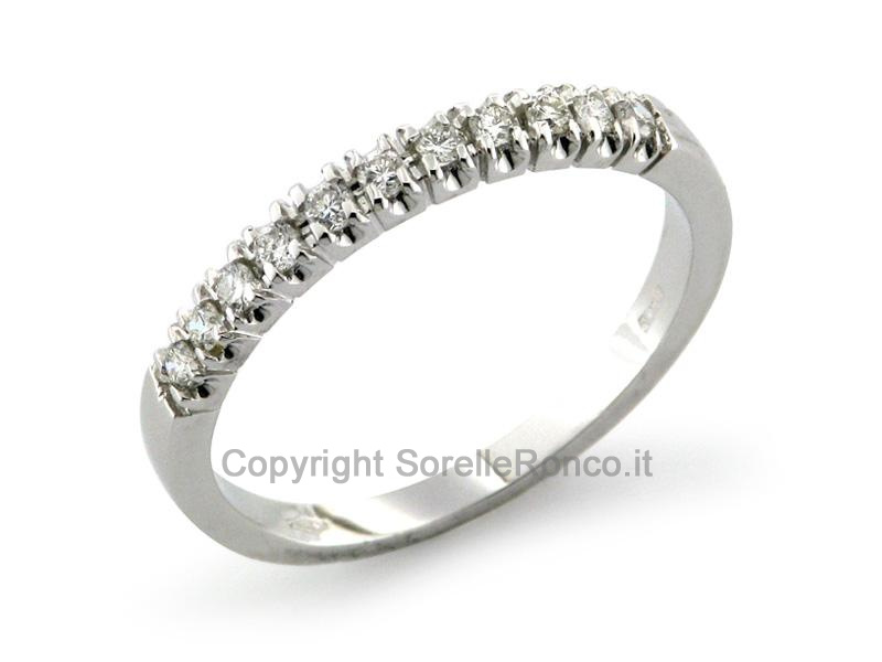 ANELLO RIVIERA ORO E DIAMANTI 0.22 CT