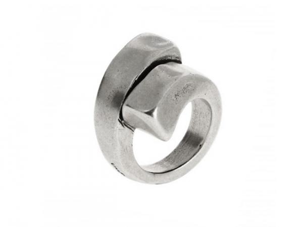 ANI0316MTL0000-L - Anello UNOde50 Ricito de Plata unisex L