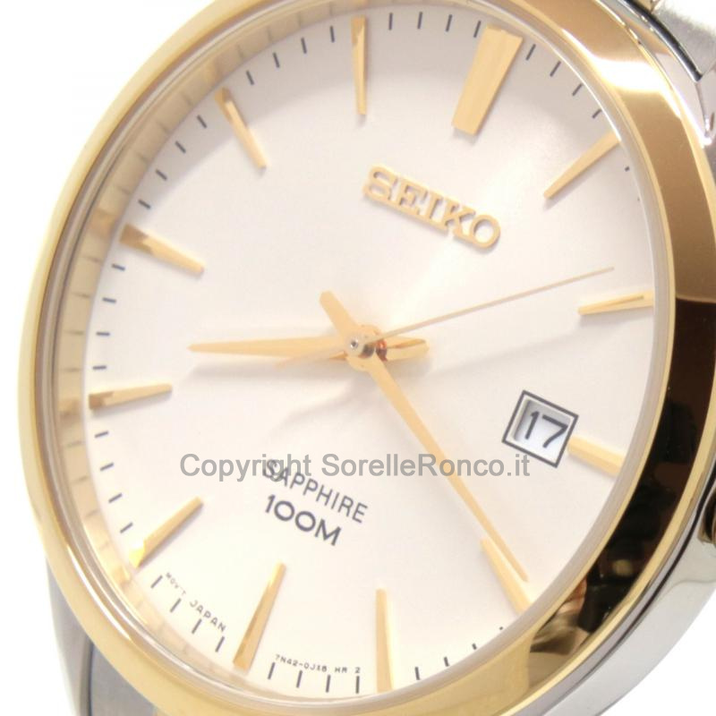 SEIKO CLASSIC SILVER 40MM BRACCIALE BICOLOR