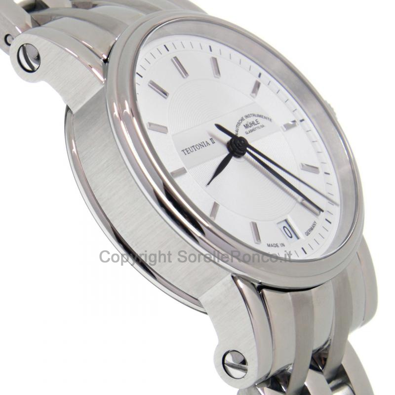MÜHLE GLASHÜTTE TEUTONIA II SILVER 34MM ACCIAIO