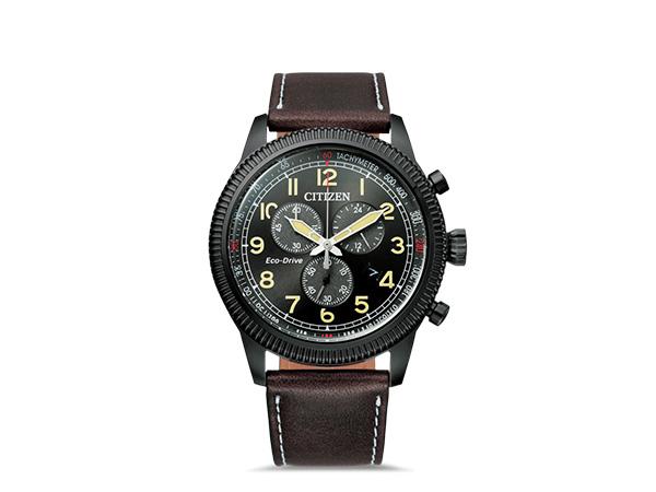 AT2465-18E - Citizen Of Collection Nero 43mm Pelle Marrone