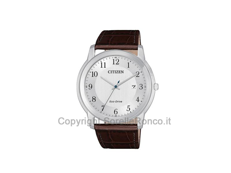 CITIZEN SOLO TEMPO ECO DRIVE SILVER 42MM PELLE
