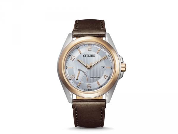 AW7056-11A - Citizen Of Collection Argento 43mm Pelle Marrone